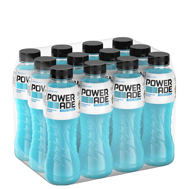12 x Powerade ZERO Sportdryck 50 cl Mountain Blast Zero